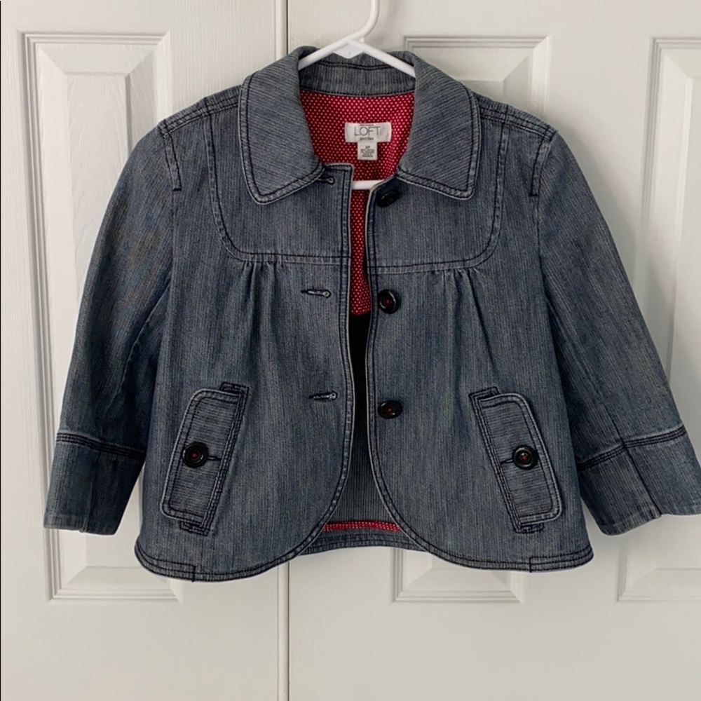 LOFT cropped denim jacket